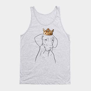 Vizsla Dog King Queen Wearing Crown Tank Top